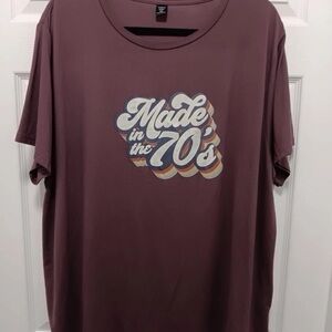 Made In‎ The 70's Dark Pink Short-Sleeve T-Shirt Women's 4XL SHEIN Curve NWOT